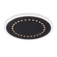 Светильник светодиодный потолочный с пультом FL51407 BK черный 3000K/4200K/6400K 56W D485*40 (ПДУ ИК), фото 