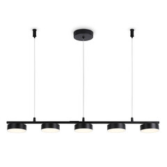 Светильник светодиодный подвесной FL51734/5 BK черный 3000K/4200K/6400K 25W 800*100*1000 (Без ПДУ), фото 