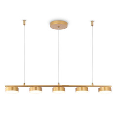 Светильник светодиодный подвесной FL51735/5 GD золото 3000K/4200K/6400K 25W 800*100*1000 (Без ПДУ), фото 