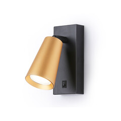 Светильник настенный TA13142 BK/GD черный/золото GU10 max 12W 140*60*90, фото 