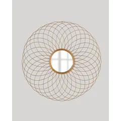 Зеркало солнце в золотой раме "Аарон", фото 