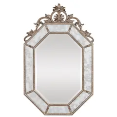 Серебряное настенное зеркало "Лидс", фото 