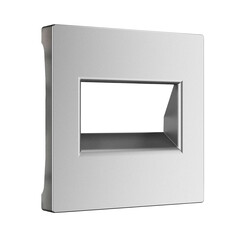 Накладка для двойной розетки Еthernet RJ-45 (серебряный матовый) W1191165, фото 