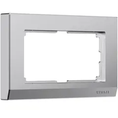 Рамка для двойной розетки Stark (серебряный матовый) W0081865, фото 