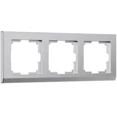Рамка на 3 поста Stark (серебряный матовый) W0031865, фото 