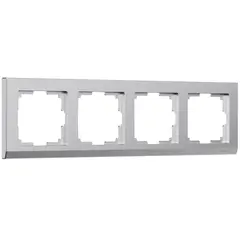Рамка на 4 поста Stark (серебряный матовый) W0041865, фото 