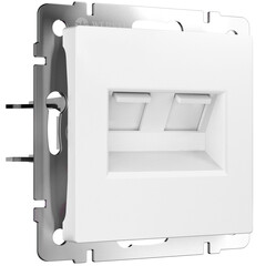 Розетка двойная Ethernet RJ-45 (белый матовый) W1181161, фото 