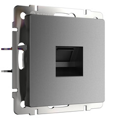 Розетка Ethernet RJ-45 (графит матовый) W1181064, фото 