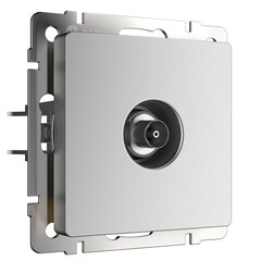 ТВ-розетка оконечная (серебряный матовый) W1183065, фото 