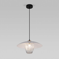 Подвесной светильник со стеклянным плафоном 50259/1 белый/прозрачный, фото 