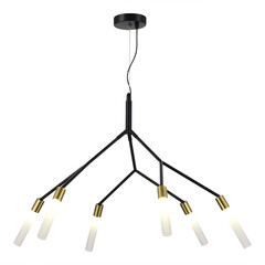 SLE1129-403-06 Светильник подвесной Черный, латунь/Белый G9 6*5W KAITO, фото 