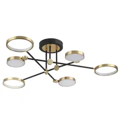 4320/60CL MIDCENT ODL22 121 металл/черный с бронзой Потолочный светильник IP20 LED 55W 2615Лм DENZEL, фото 