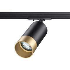370863 PORT NT22 черный/золото Светильник трековый однофазный двухжильный IP20 GU10 9W 220V SLIM, фото 