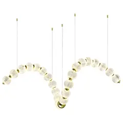 5008/92L L-VISION ODL23 413 золотой/прозрачный/металл/акрил Люстра LED 92W 4000K 4600Лм CRYSTAL, фото 