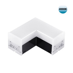 359117 OVER NT23 000 черный Светильник-соединитель "L"- образный с одним сетевым входом IP20 LED 8W 4000K 100-265V 720Лм BITS, фото 