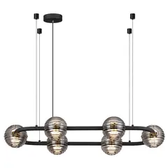 5041/60LA L-VISION ODL24 425 черн./золото/дымчатый/металл/стеко Люстра LED 60W 4000К 1526Лм TRONI, фото 