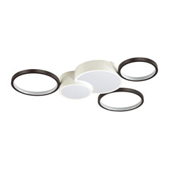 5253/80CL LEDIO LN23 белый, черный Люстра потолочная диммир. с ДУ LED 80W 5280Лм 220V NORBERT, фото 
