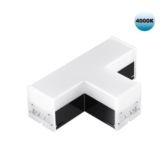 359115 OVER NT23 000 черный Светильник-соединитель "Т"- образный IP20 LED 10W 4000K 100-265V 900Лм BITS, фото 