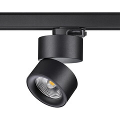 358787 PORT NT21 101 черный Трехфазный трековый светодиодный светильник IP20 LED 25W 4000K 2200Лм 100-265V GRODA, фото 