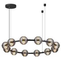 5041/120L L-VISION ODL24 427 черн./золото/дымчатый/металл/стеко Люстра LED 120W 4000К 9364Лм TRONI, фото 