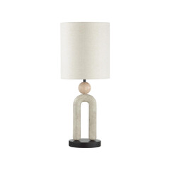 5410/1T MODERN ODL_EX23 31 черный матов./бежевый металл/полирезин/ткань Настольная лампа E27 1*60W BAGEL, фото 