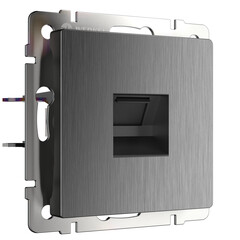 Розетка Ethernet RJ-45 Werkel графит рифленый W1181004 4690389158674, фото 