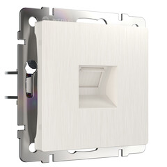 Телефонная розетка  RJ-11 (перламутровый рифленый) WL13-RJ-11, фото 