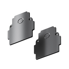 Заглушка торцевая 2шт Gravity встраиваемый черный Technical TRA010EC-42B, фото 