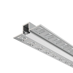 Алюминиевый профиль скрытого монтажа 53x13 Led Strip ALM-5313A-S-2M, фото 