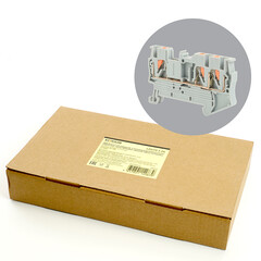 Зажим пружинный, 3-проводной проходной ЗНИ - 2,5 , JXB PT 2.5 TW , серый LD573-1-25, фото 