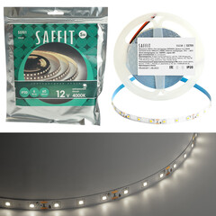 SST01 SAFFIT 60SMD(2835)/m 6Вт/м 12V 5000*8*1.22мм 4000K, IP20, фото 