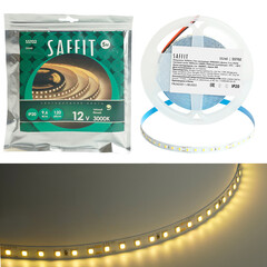 SST02 SAFFIT 120SMD(2835)/м 9.6Вт/м 12V 5000*8*1.22мм 3000К, IP20, фото 