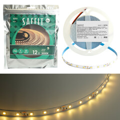 SST01 SAFFIT 60SMD(2835)/m 6Вт/м 12V 5000*8*1.22мм 3000K, IP20, фото 
