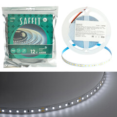 SST02 SAFFIT 120SMD(2835)/м 9.6Вт/м 12V 5000*8*1.22мм 6500К, IP20, фото 