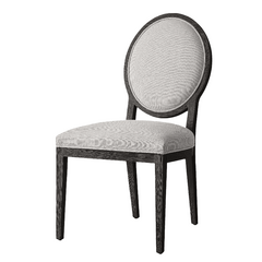 Стул "Эври" LouvreHome LHFDC2194HLN Эври brushed black oak / mist linen, фото 