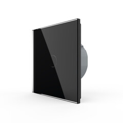 Одноклавишный импульсный сенсорный выключатель чёрный, фото 