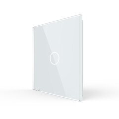 Рамка для сенсорных выключателей одинарная, 1 клавиша белая, фото 