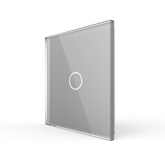 Рамка для сенсорных выключателей одинарная, 1 клавиша серая, фото 