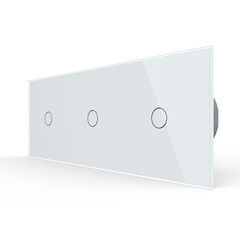 Шестиклавишный импульсный сенсорный выключатель (2-2-2) белый, фото 