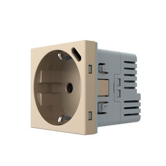 Механизм электрической розетки с USB-C золотой, фото 