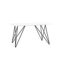 обеденный Сакраменто 140*90 белый, стеклянная столешница с рисунком под мрамор, фото 