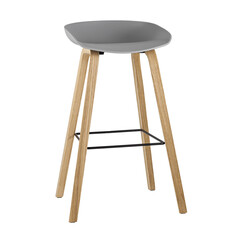 Libra серый, пластик, ножки под натуральное дерево, фото 