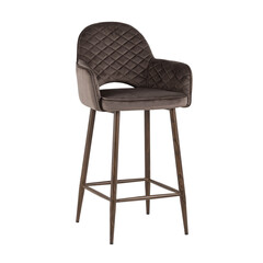 Венера диамант велюр коричневый ножки металл под дерево, фото 