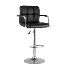 Малави черный, газ-лифт, обивка из искусственной кожи, фото 