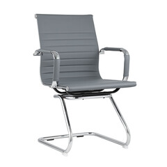 TopChairs Visit серое, обивка из экокожи, металический каркас, фото 