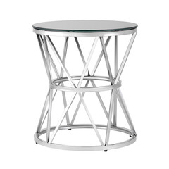 50*50 ВИВА серебро стекло черное закаленное каркас нержавеющая сталь, фото 