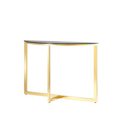 АЛЬБА 115*30 золото стекло черное закаленное каркас нержавеющая сталь, фото 