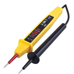 Тестер ступенчатой индикации напряжения STEKKER TST500-2  контактный двухполюсной до 500V, желтый, фото 