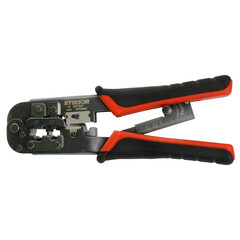 Кримпер STEKKER CTLS007 для обжима RJ разъемов RJ-45 (8P8C), RJ-12 (6P6C) и RJ-11 (6P4C и 6P2C), черный, красный, фото 