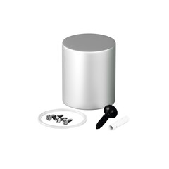 Торцевая металлическая заглушка Nemo D25 серебро Led Strip 20316, фото 